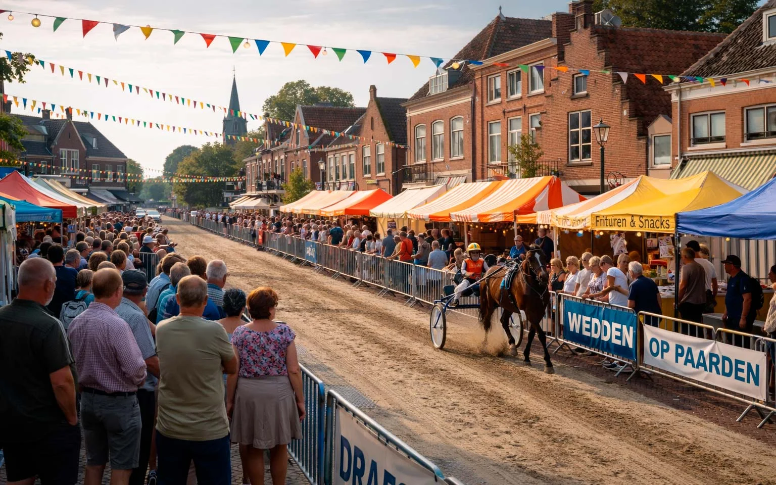 Historische dorpskermis met harddraverij in Nederland