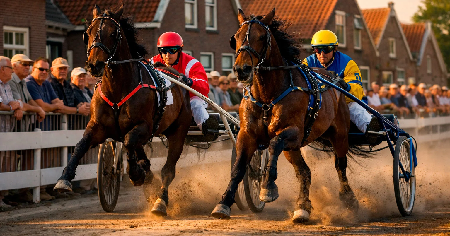 Man bekijkt live kortebaandraverij op laptop thuis