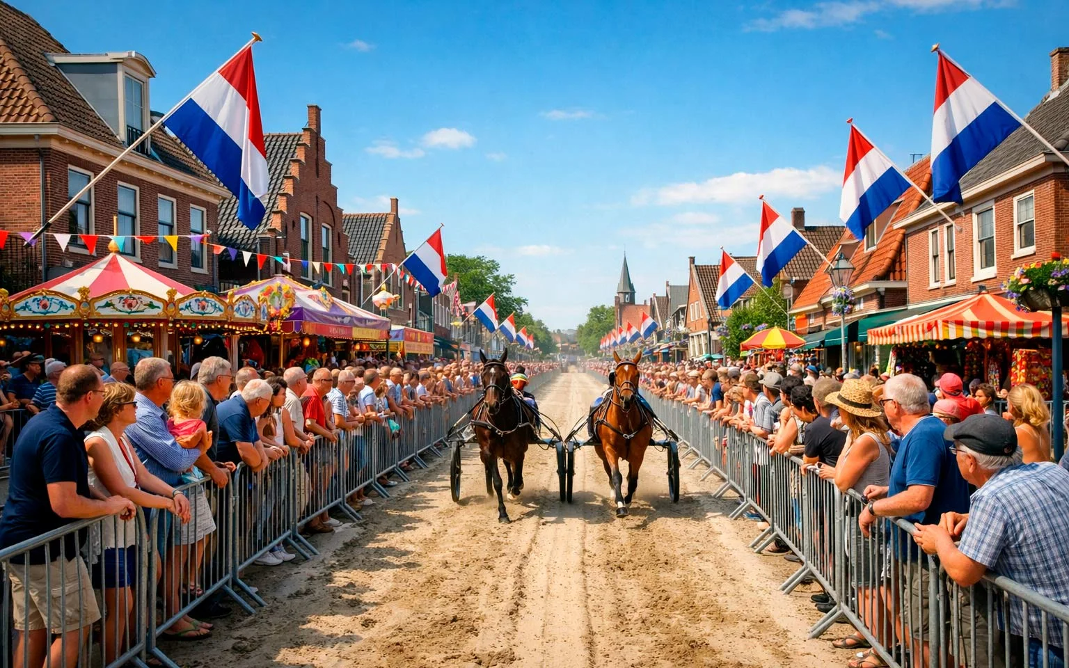 Zomerse kortebaandag met publiek langs de baan